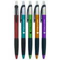 Union Printed "Serious" Colored Clicker Pen w/ Black Rubber Grip